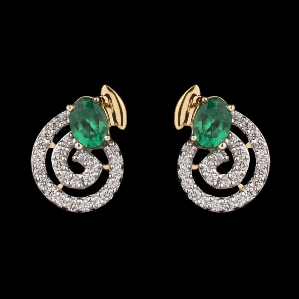 18K Yellow Gold Diamond Jewellery - 0.183ct VVS-VS-GH with Colour Stones