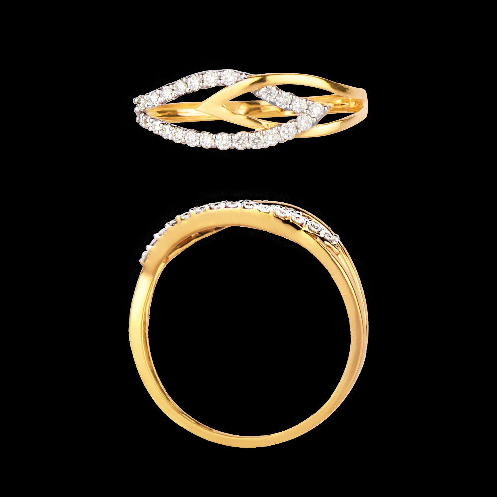 14K Yellow Gold Diamond Ring - 0.21ct VVS-VS-IJ