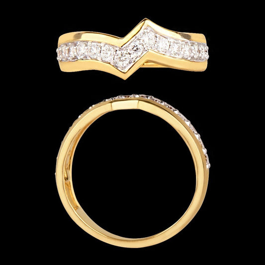 14K Yellow Gold Diamond Ring - 0.32ct SI-GH