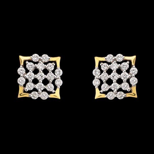 18K Yellow Gold Diamond Earrings - 0.4ct VS-FG