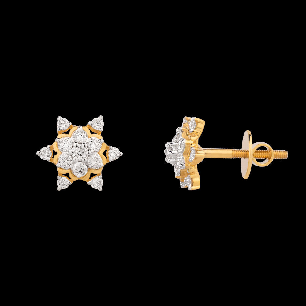 18K Rose Gold Diamond Earrings - 0.46ct VS-FG