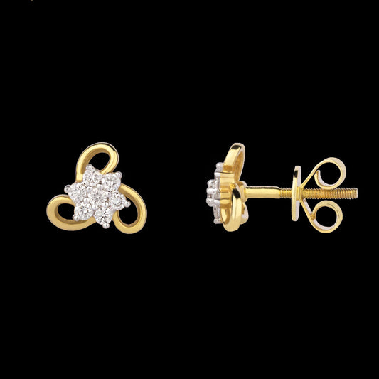14K Yellow Gold Diamond Earrings - 0.25ct VS-GH