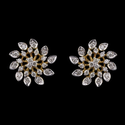 14K Yellow Gold Diamond Earrings - 0.53ct SI-IJ