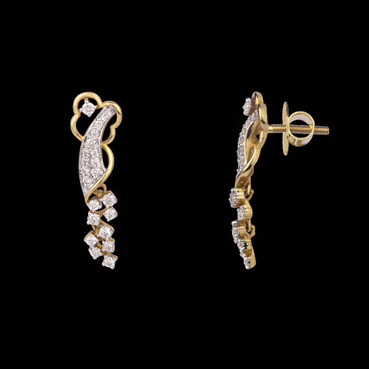 14K Yellow Gold Diamond Earrings - 0.42ct SI-IJ