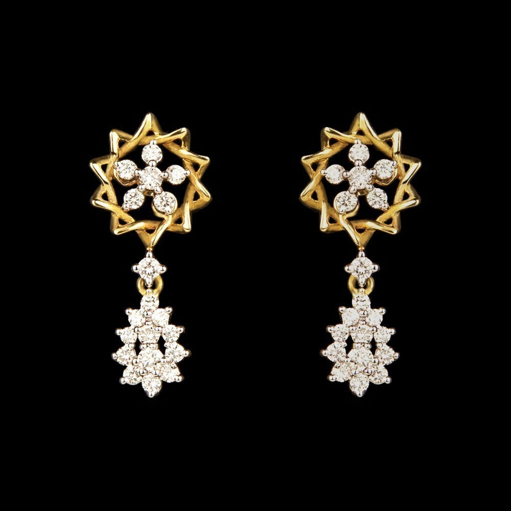 14K Yellow Gold Diamond Earrings - 0.63ct SI-IJ