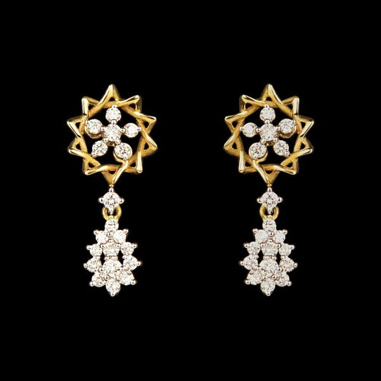 14K Yellow Gold Diamond Earrings - 0.63ct SI-IJ
