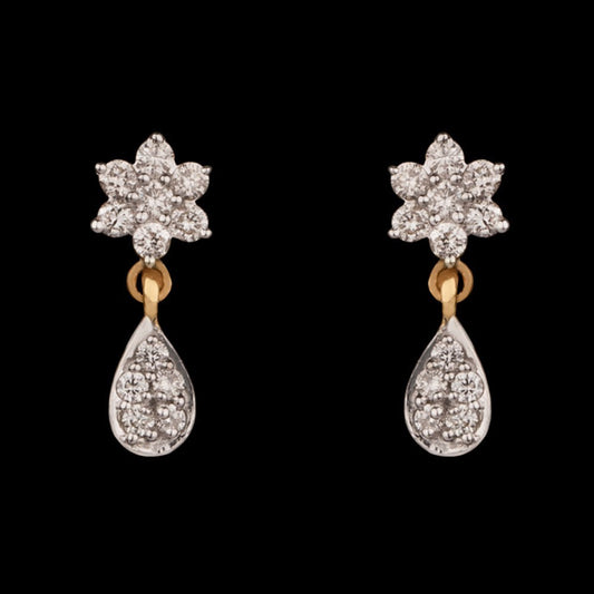 14K Yellow Gold Diamond Earrings - 0.22ct SI-IJ