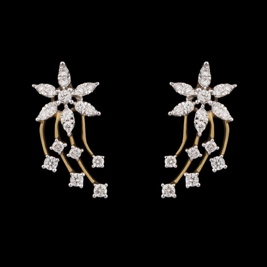 14K Yellow Gold Diamond Earrings - 0.34ct VS-GH