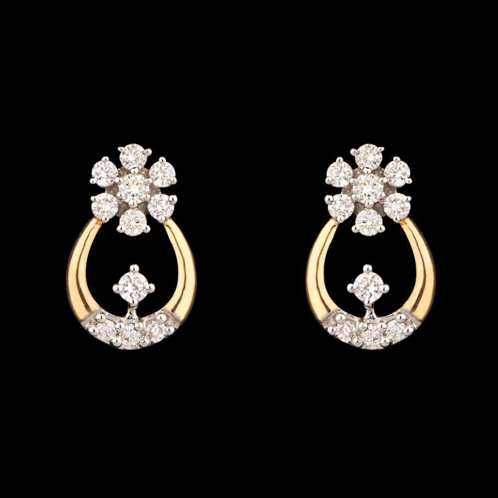 14K Yellow Gold Diamond Earrings - 0.23ct VS-GH