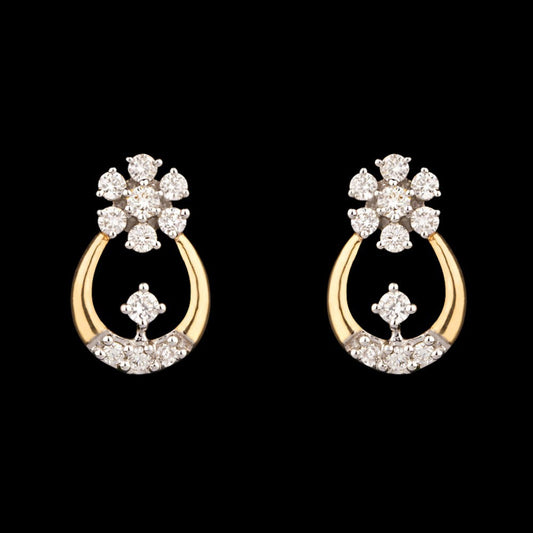 14K Yellow Gold Diamond Earrings - 0.23ct VS-GH