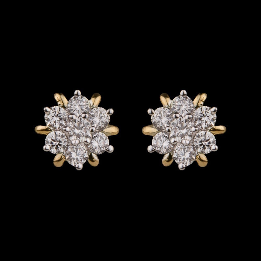 14K Yellow Gold Diamond Earrings - 0.18ct VS-GH