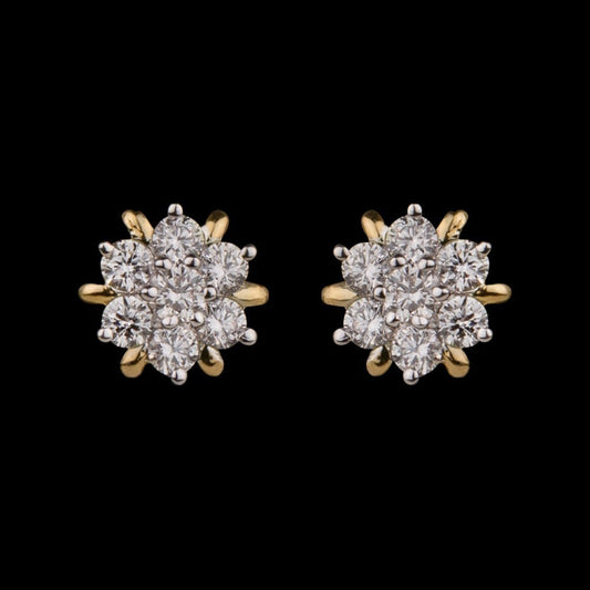 14K Yellow Gold Diamond Earrings - 0.18ct VS-GH