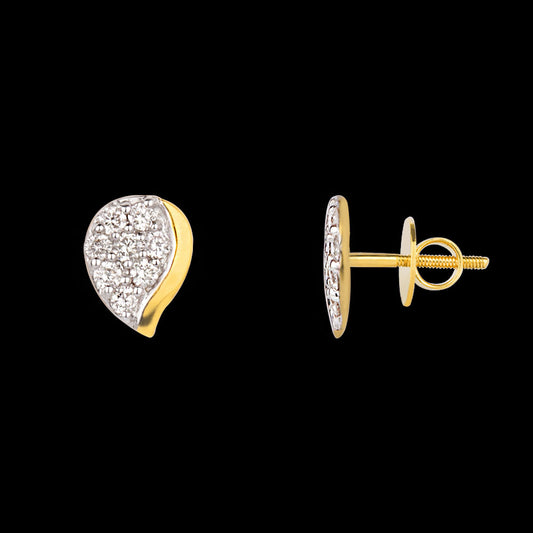 14K Yellow Gold Diamond Earrings - 0.2ct SI-IJ