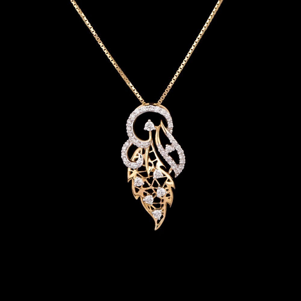 14K Yellow Gold Diamond Pendant - 0.31ct SI-IJ