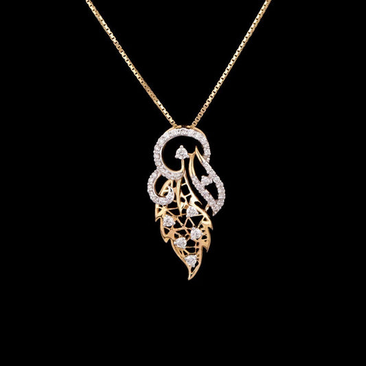 14K Yellow Gold Diamond Pendant - 0.31ct SI-IJ