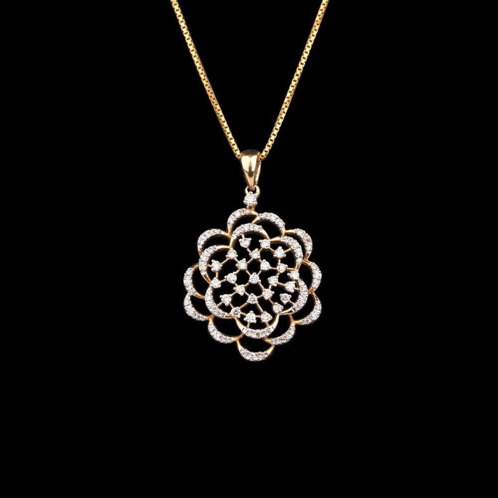 14K Yellow Gold Diamond Pendant - 0.51ct SI-IJ
