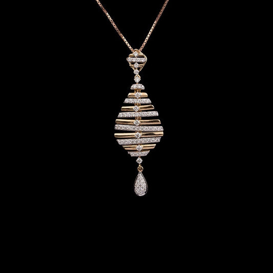 14K Yellow Gold Diamond Pendant - 0.82ct SI-IJ