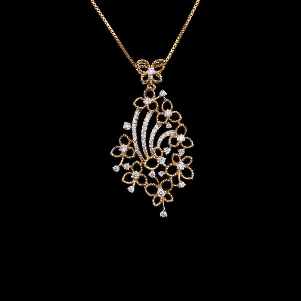 14K Yellow Gold Diamond Pendant - 0.68ct SI-IJ