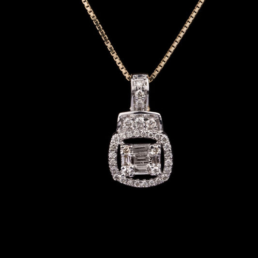 14K Yellow Gold Diamond Pendant - 0.36ct SI-IJ
