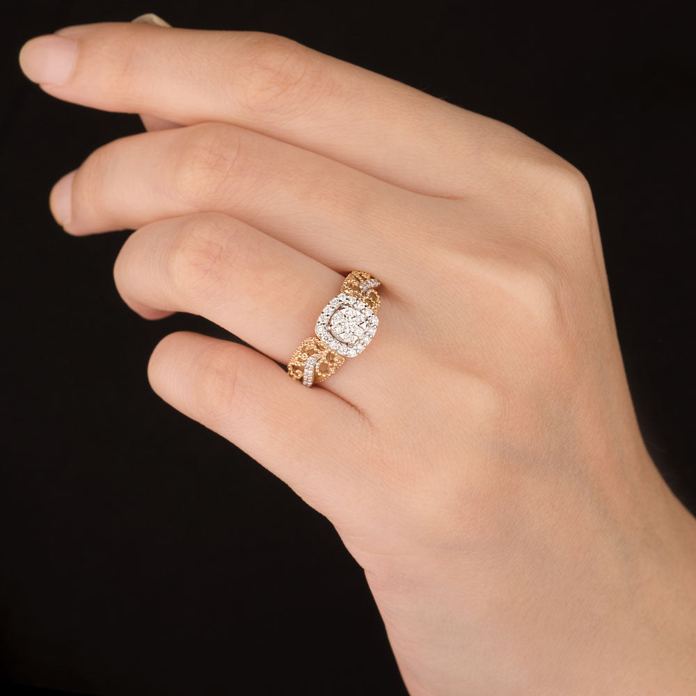 18K Yellow Gold Diamond Ring - 0.453ct VS-SI-GH