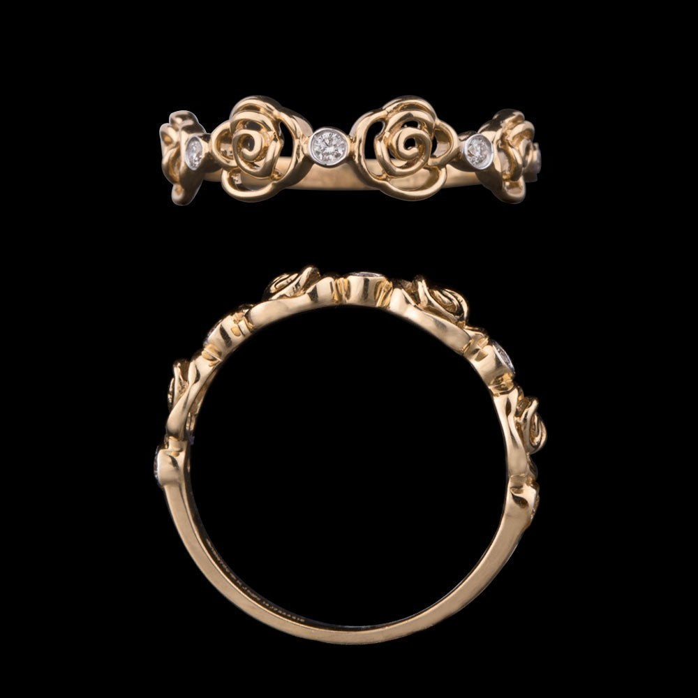 18K Yellow Gold Diamond Ring - 0.08ct SI-IJ