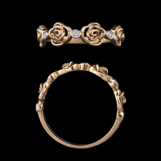 18K Yellow Gold Diamond Ring - 0.08ct SI-IJ