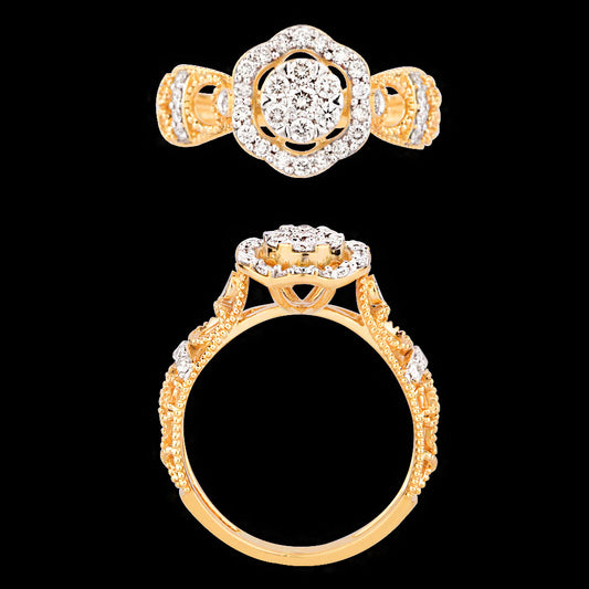 18K Rose Gold Diamond Ring - 0.425ct VS-SI-HI