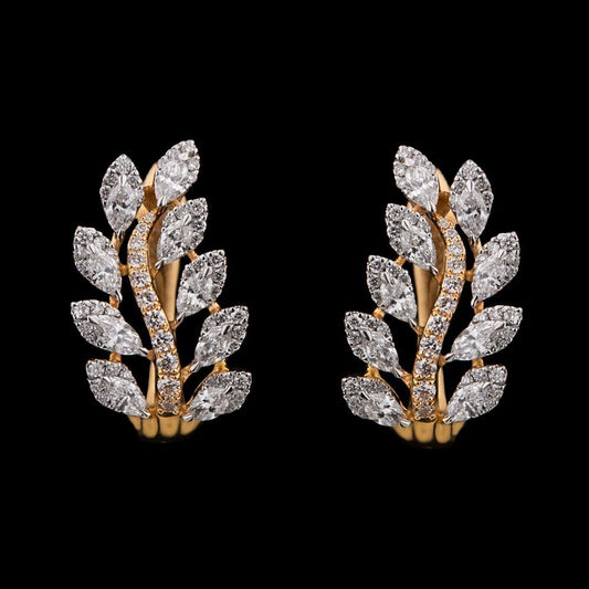 18K Yellow Gold Diamond Earrings - 1.16ct VS-GH