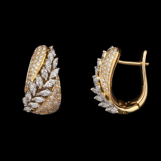 14K Yellow Gold Diamond Earrings - 1.56ct VS-GH