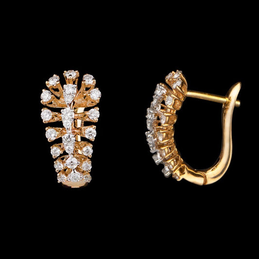14K Yellow Gold Diamond Earrings - 0.77ct VS-GH