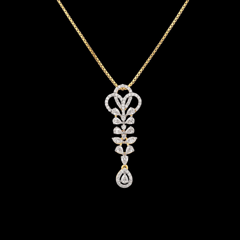 18K Yellow Gold Diamond Pendant - 0.81ct VVS-VS-GH