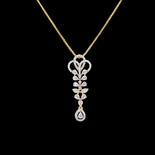18K Yellow Gold Diamond Pendant - 0.81ct VVS-VS-GH