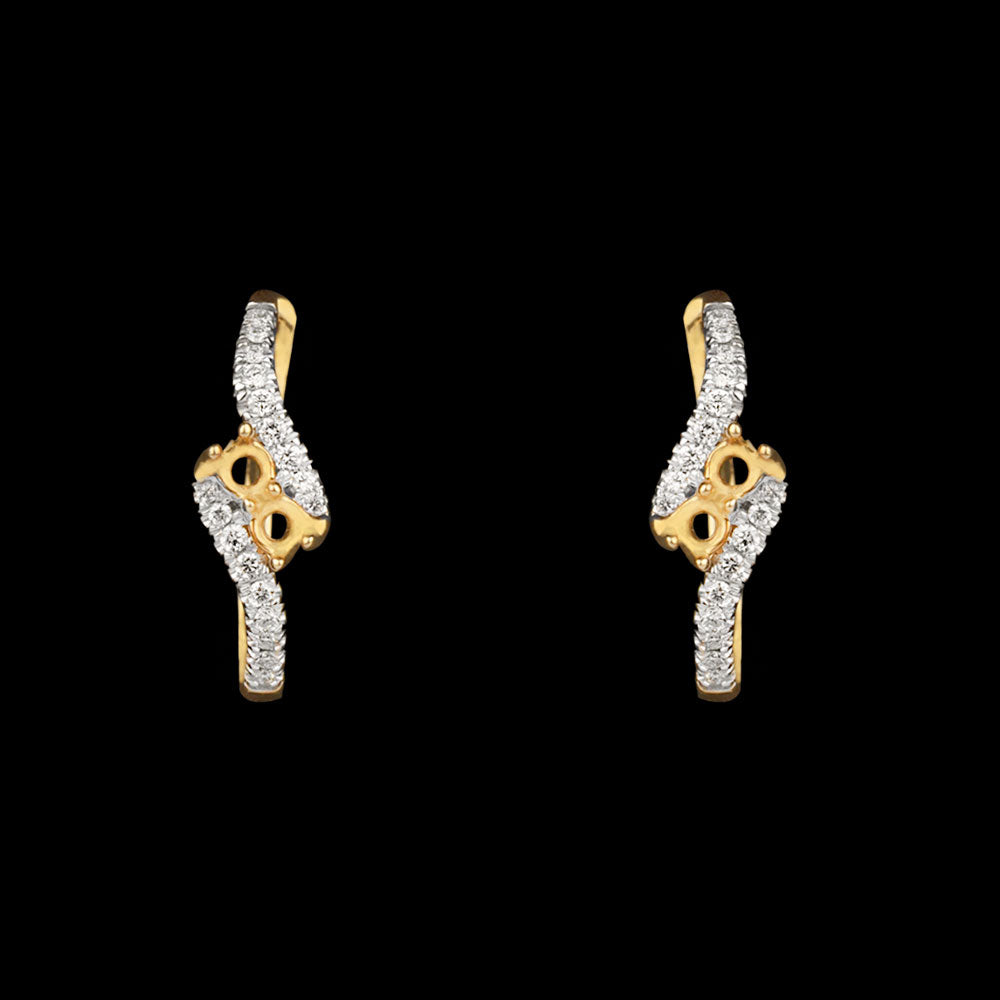 14K Yellow Gold Diamond Earrings - 0.24ct SI-IJ