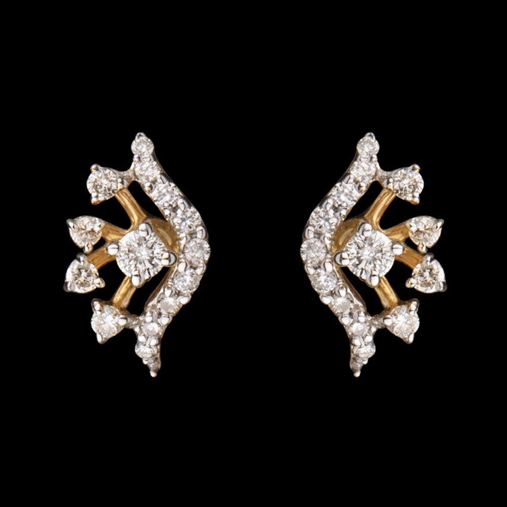 14K Yellow Gold Diamond Earrings - 0.2ct SI-IJ