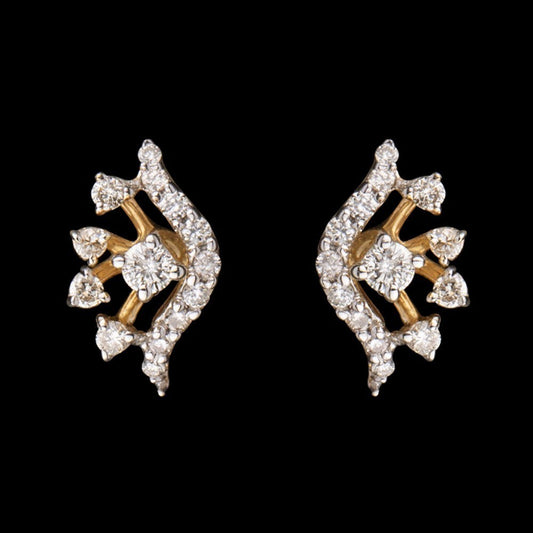 14K Yellow Gold Diamond Earrings - 0.2ct SI-IJ