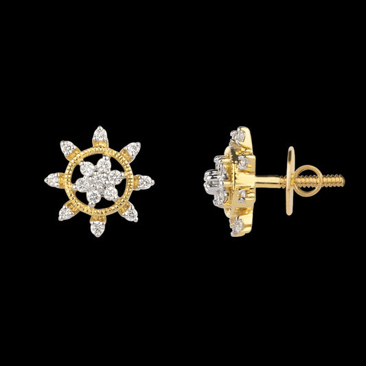 14K Yellow Gold Diamond Earrings - 0.21ct SI-IJ