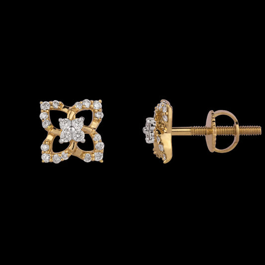 14K Yellow Gold Diamond Earrings - 0.23ct VVS-VS-HI