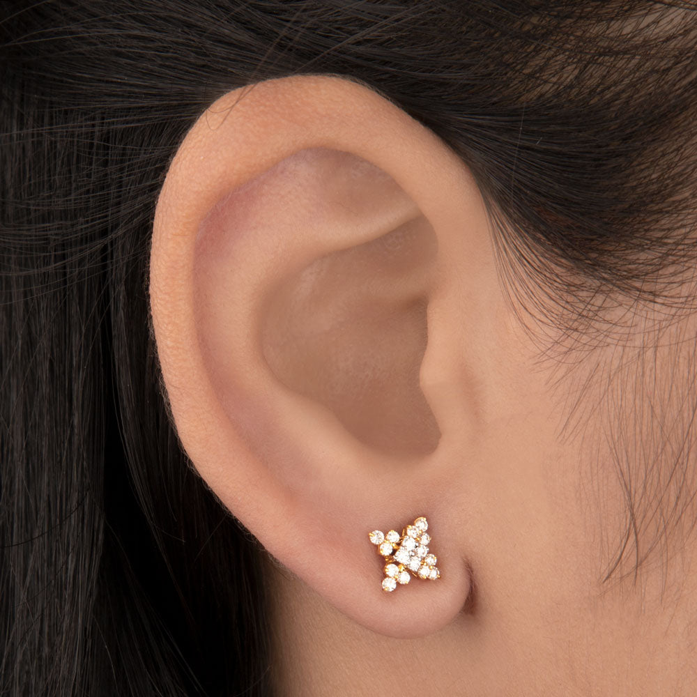 14K Rose Gold Diamond Earrings - 0.28ct SI-IJ