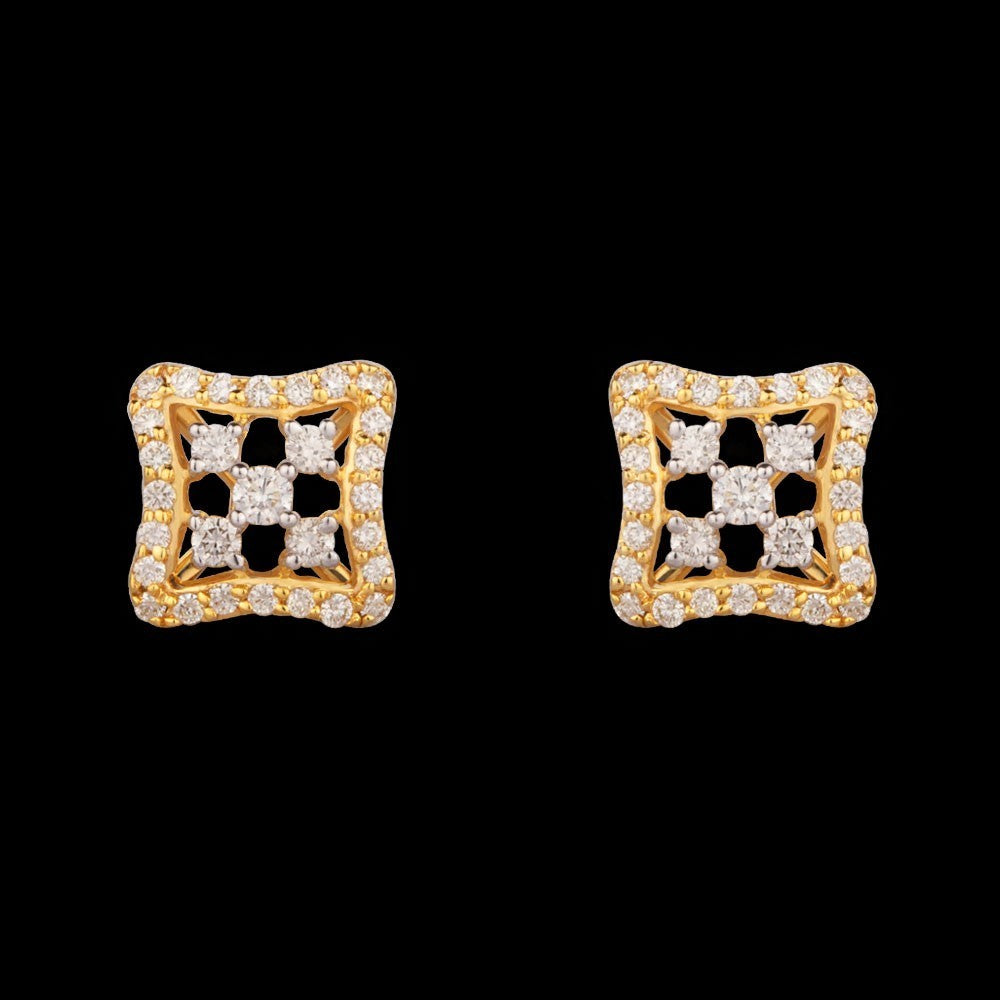 14K Yellow Gold Diamond Earrings - 0.3ct SI-IJ