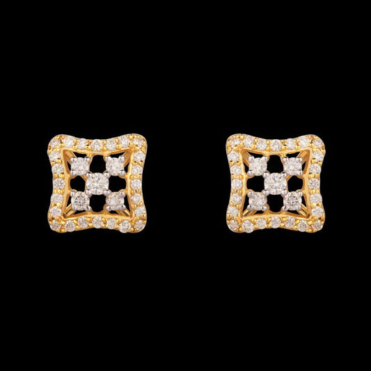 14K Yellow Gold Diamond Earrings - 0.3ct SI-IJ