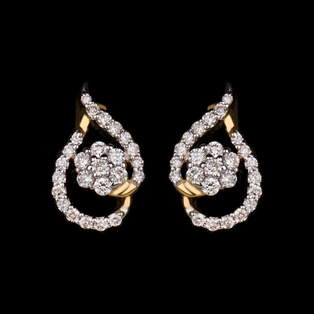 14K Yellow Gold Diamond Earrings - 0.27ct SI-IJ