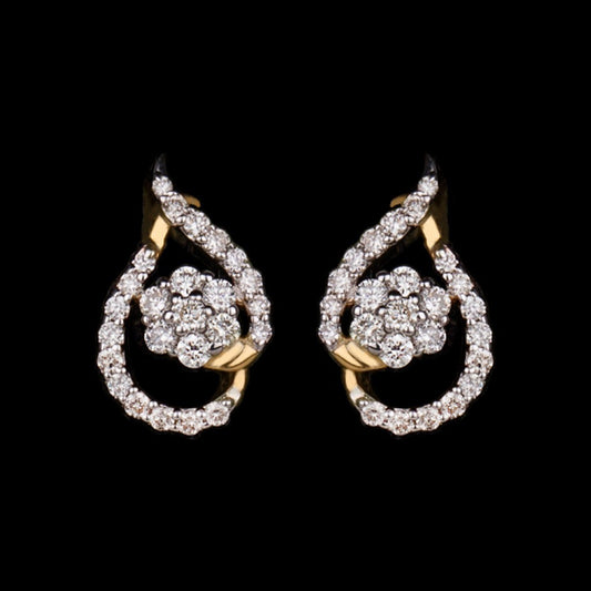 14K Yellow Gold Diamond Earrings - 0.27ct SI-IJ