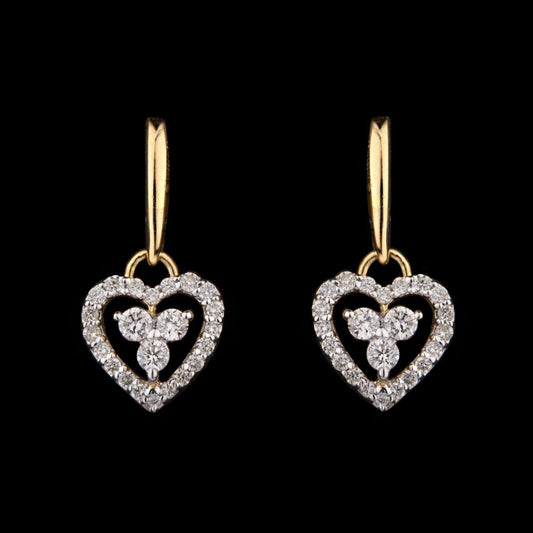 14K Yellow Gold Diamond Earrings - 0.28ct SI-IJ
