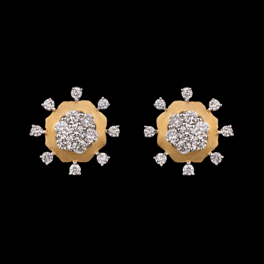 14K Yellow Gold Diamond Earrings - 0.46ct SI-IJ