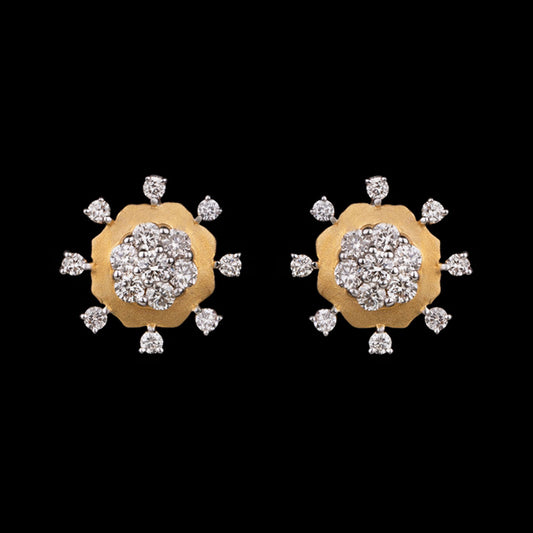 14K Yellow Gold Diamond Earrings - 0.46ct SI-IJ