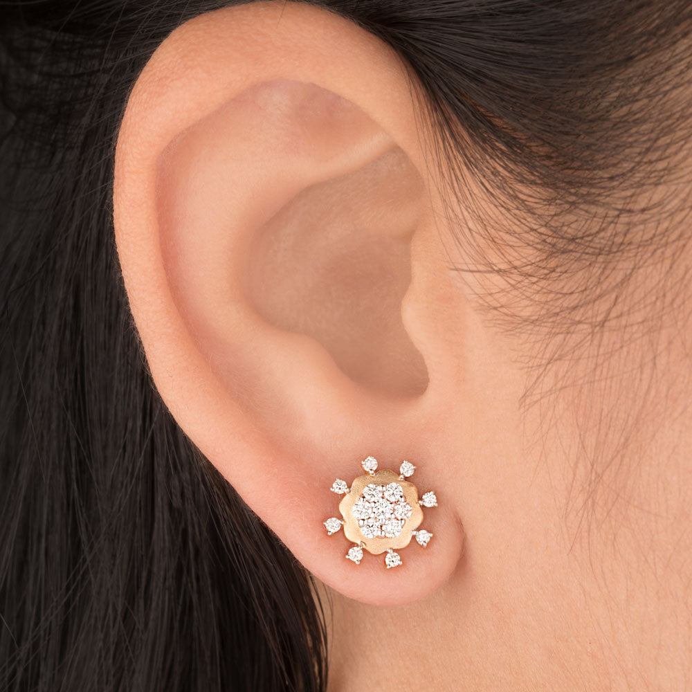 14K Yellow Gold Diamond Earrings - 0.46ct SI-IJ