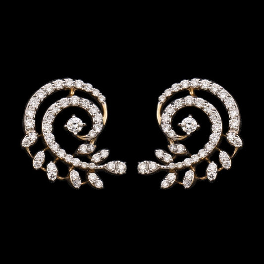 14K Yellow Gold Diamond Earrings - 0.54ct VS-GH