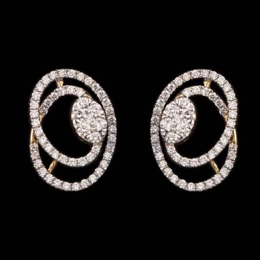 14K Yellow Gold Diamond Earrings - 0.67ct VS-GH