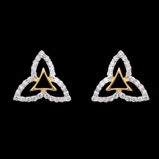 18K Yellow Gold Diamond Earrings - 0.41ct VVS-VS-GH