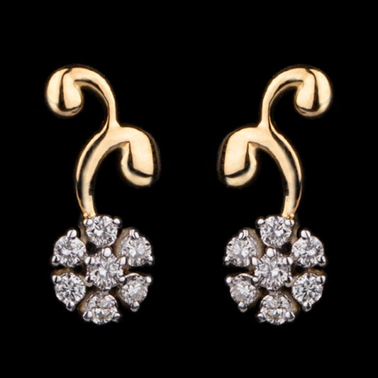 14K Yellow Gold Diamond Earrings - 0.23ct SI-GH